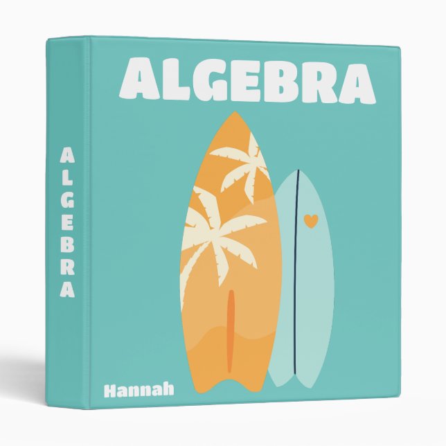 Trendy Preppy Beach  3 Ring Binder (Front/Spine)