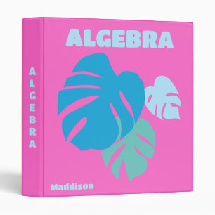 Trendy Preppy Tropical Beach  3 Ring Binder