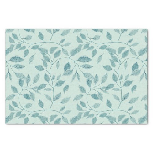 Trendy Pretty Botanical Greenery Pattern Tissue Paper