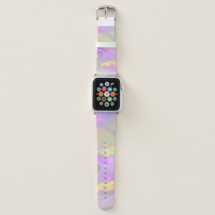 Trendy pretty colorful abstract waves apple watch band