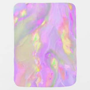 Trendy pretty colorful abstract waves baby blanket