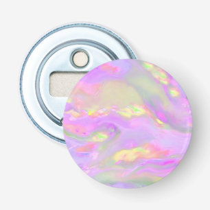 Trendy pretty colorful abstract waves bottle opener