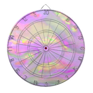 Trendy pretty colorful abstract waves dart board
