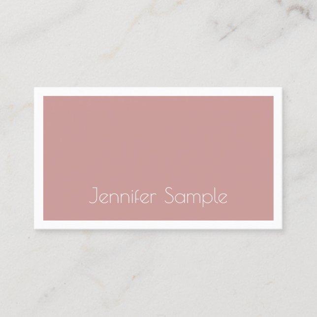 Trendy Pretty Design Stylish Sleek Modern Salon Business Card (Front)