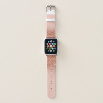 Trendy Pretty Rose Gold Ombre Apple Watch Band by ColorFlowCreations at Zazzle