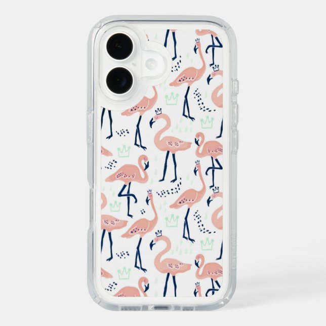 Trendy Princess Flamingo Pattern Speck iPhone Case (Front)