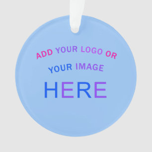 Trendy Professional Branding Customizable Blue Ornament