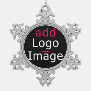 Trendy Professional Business Custom Festive Snowflake Pewter Christmas Ornament