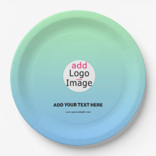 Trendy Professional Business Custom Gradient Paper Plates