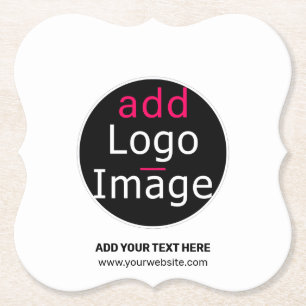 Trendy professional business customizable logo  paper coaster