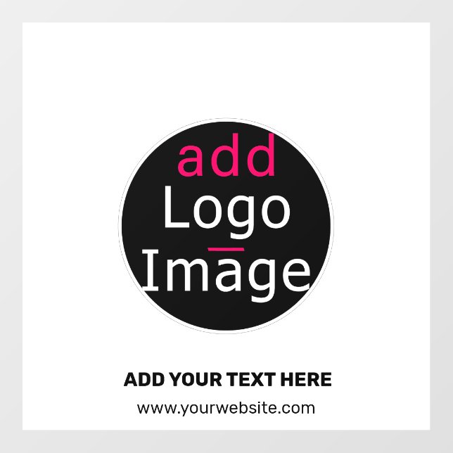 Trendy professional business customizable logo   wall decal  (Front)
