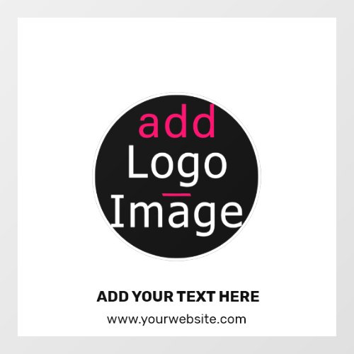 Trendy professional business customizable logo   window cling