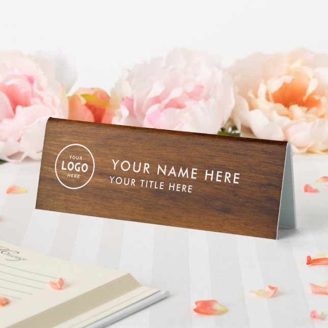 Trendy Professional business logo Desk Nameplate  Table Tent (In SItu (Wedding))