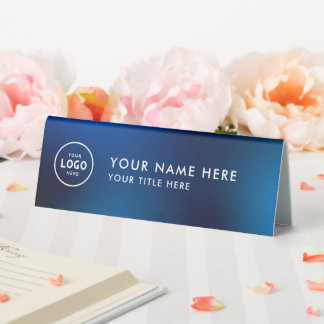 Trendy Professional business logo Desk Nameplate  Table Tent