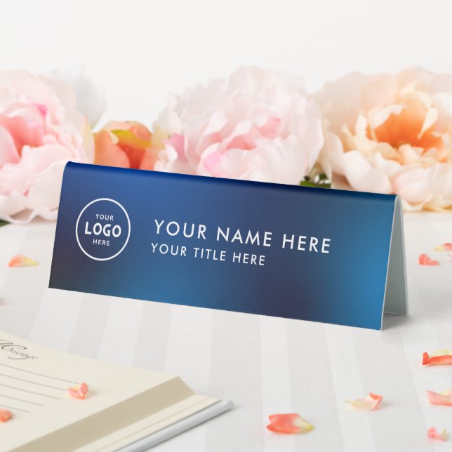 Trendy Professional business logo Desk Nameplate  Table Tent (In SItu (Wedding))