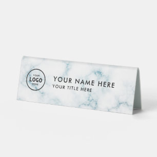 Trendy Professional business logo Desk Nameplate  Table Tent