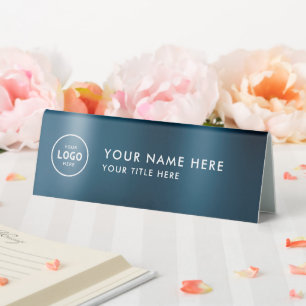 Trendy Professional business logo Desk Nameplate  Table Tent