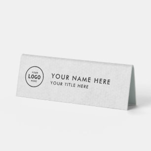 Trendy Professional business logo Desk Nameplate Table Tent