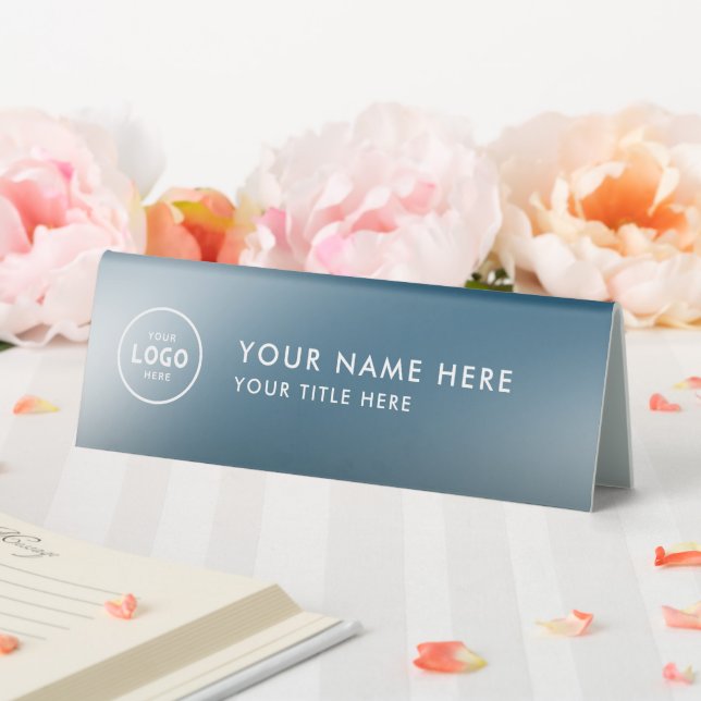 Trendy Professional business logo Desk Nameplate  Table Tent (In SItu (Wedding))