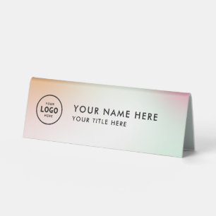 Trendy Professional business logo Desk Nameplate  Table Tent