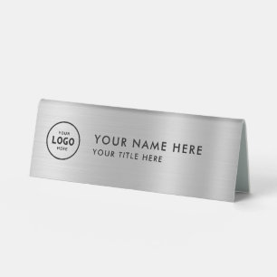 Trendy Professional business logo Desk Nameplate  Table Tent