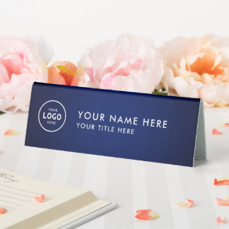 Trendy Professional business logo Desk Nameplate  Table Tent