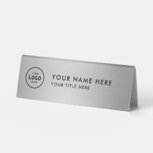 Trendy Professional business logo Desk Nameplate  Table Tent