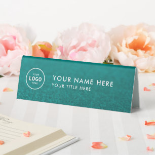 Trendy Professional business logo Desk Nameplate  Table Tent