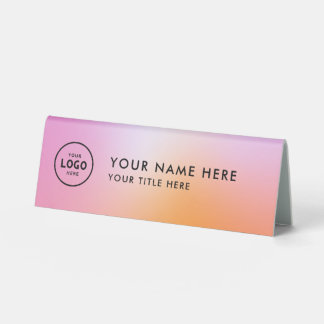 Trendy Professional business logo Desk Nameplate  Table Tent