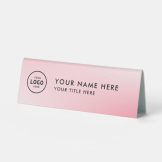Trendy Professional business logo Desk Nameplate Table Tent