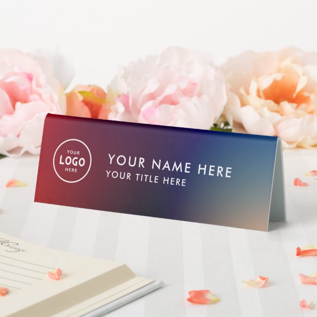 Trendy Professional business logo Desk Nameplate  Table Tent (In SItu (Wedding))
