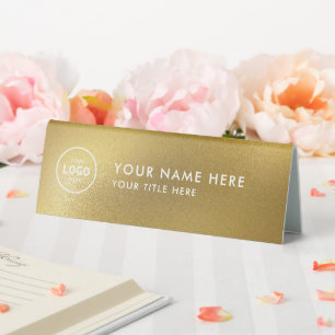 Trendy Professional business logo Desk Nameplate  Table Tent