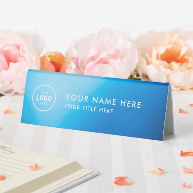 Trendy Professional business logo Desk Nameplate  Table Tent (In SItu (Wedding))