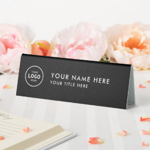 Trendy Professional business logo Desk Nameplate  Table Tent
