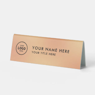 Trendy Professional business logo Desk Nameplate  Table Tent