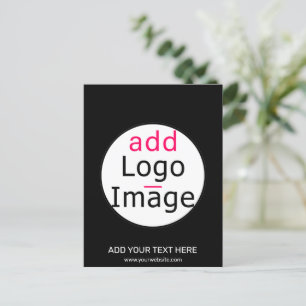 Trendy professional chic extravagant black custom postcard