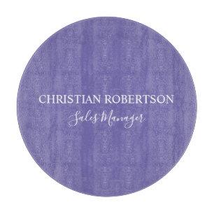 Trendy Professional Chic Periwinkle Color Modern Cutting Board