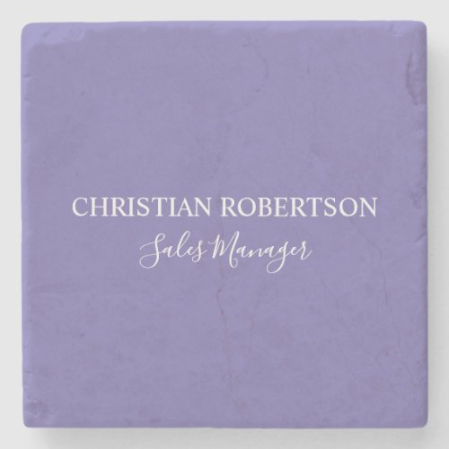 Trendy Professional Chic Periwinkle Color Modern Stone Coaster
