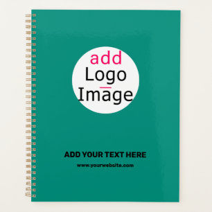 Trendy professional custom brand emerald green planner