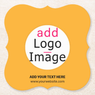 Trendy professional custom logo macaroni & cheese paper coaster