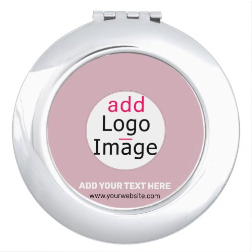 Trendy Professional Customizable Dusty Rose Hue Compact Mirror