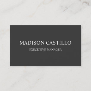 Trendy Professional Elegant Modern Grey Business Card