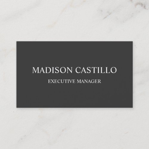 Trendy Professional Elegant Modern Grey Business Card