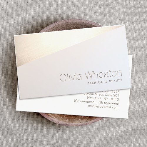 Trendy Professional Gold Geometric Business Card