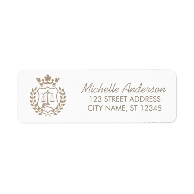 Trendy Professional Lawyer Attorney Return Address Label (Front)