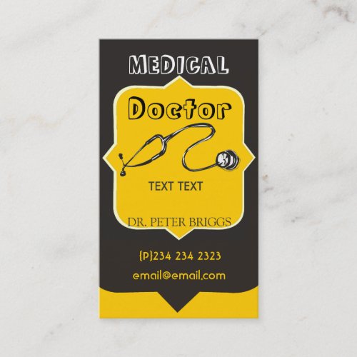Trendy Professional_Looking Medical Doctor Appointment Card