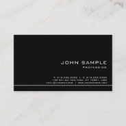 Trendy Professional Modern Black White Semi Gloss Business Card at Zazzle