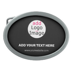 Trendy professional modern chic customizable black belt buckle