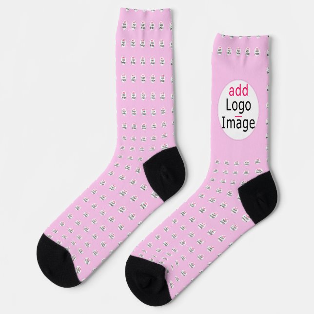 Trendy Professional Modern Chic Customizable Pink Socks (Left)