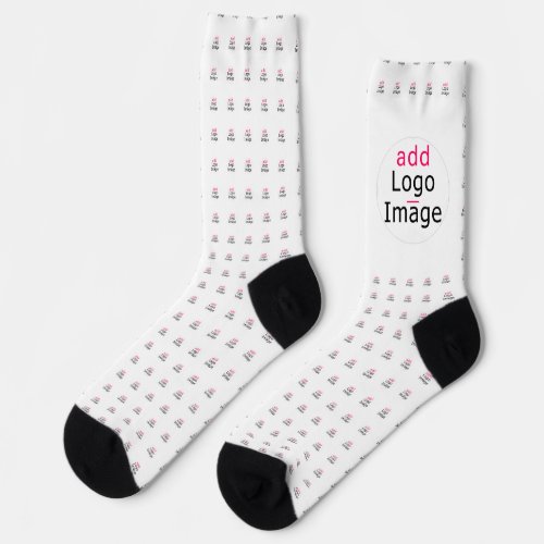 Trendy Professional Modern Chic Customizable White Socks